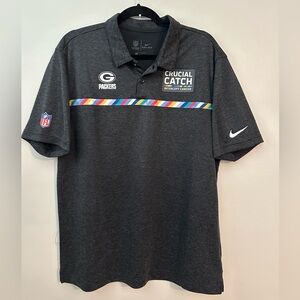 Green Bay Packers Nike NFL Crucial Catch Intercept Cancer On-Field Polo